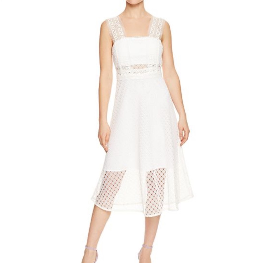Sandro Paris Etta Midi Dress White